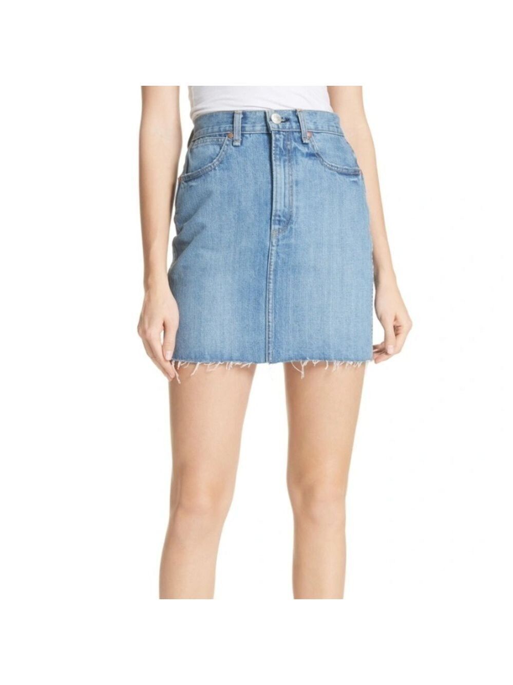 NWOT Rag & Bone raw hem denim skirt